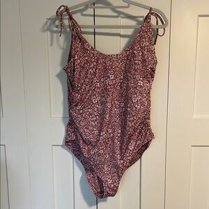 Hatch Burgundy Floral Swimsuit
